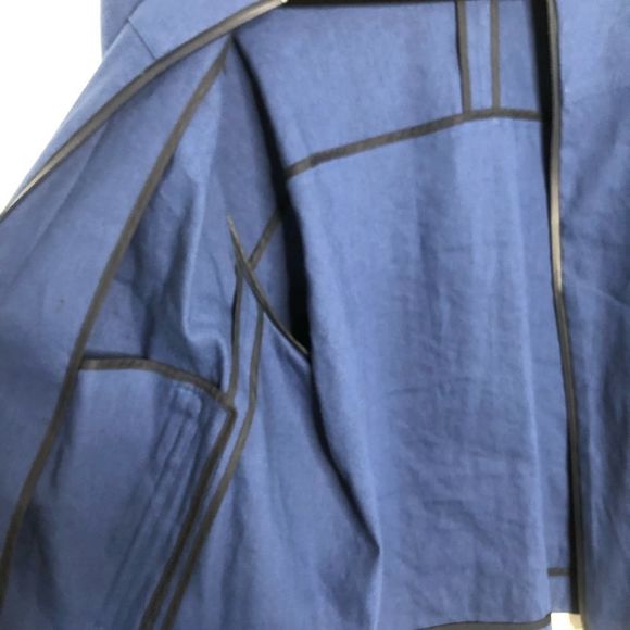 DKNY $398 Blue Linen Drawstring Bomber Jacket 1469 - Picture 10 of 10